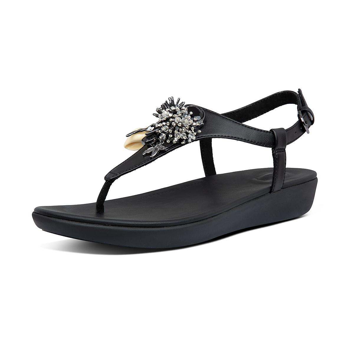 Fitflop LAINEY Under The Sea Back-Strap Sandalen Dames Zwart | SAV524690