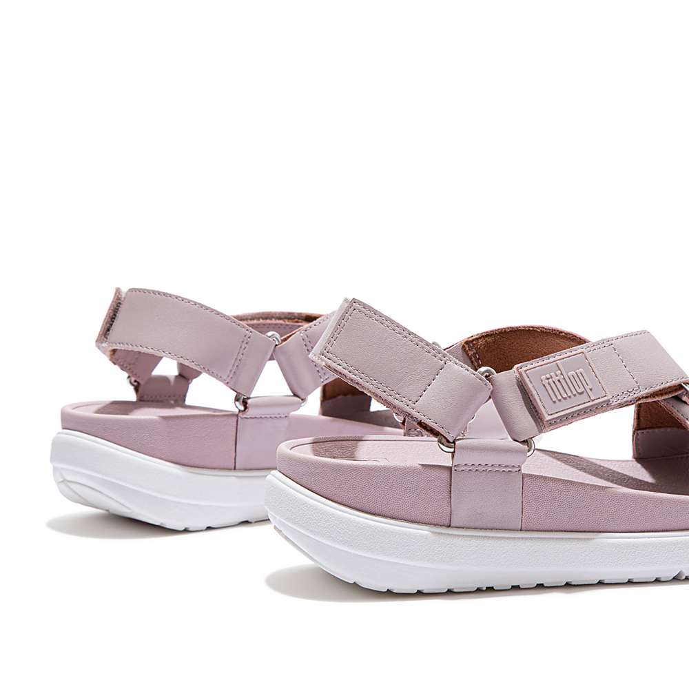 Fitflop LOOSH Leather Cross-Strap Sandalen Dames Roze | MLZ312489