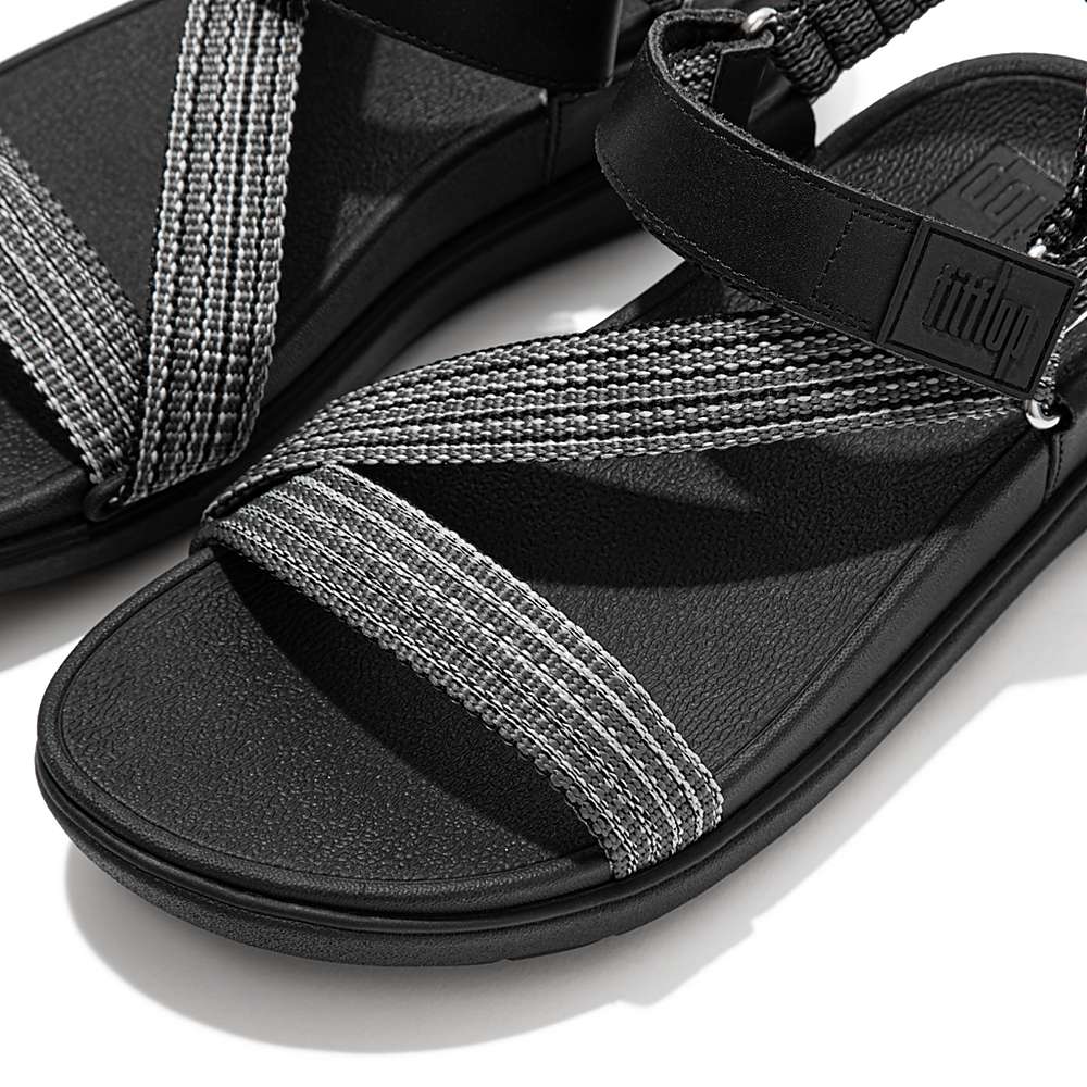 Fitflop LOOSH Webbing Z-Strap Sandalen Dames Zwart | EPT709284