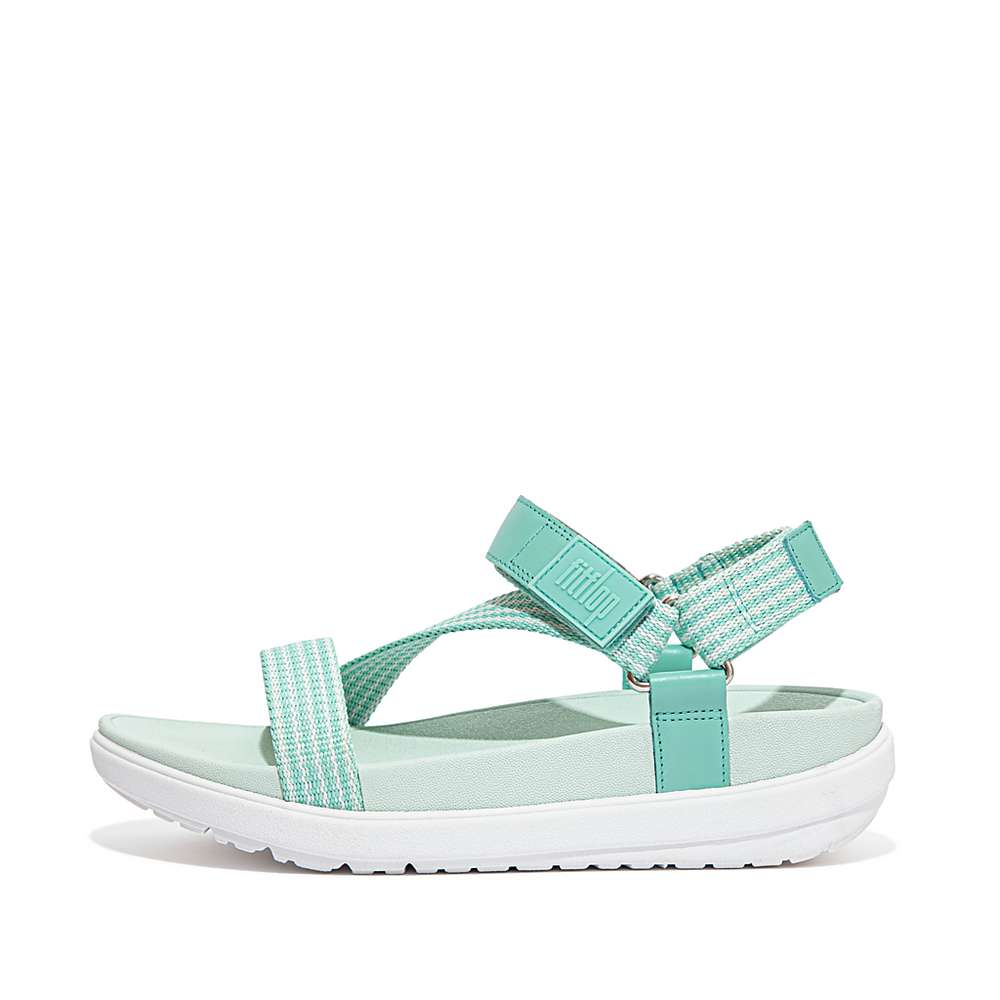 Fitflop LOOSH Webbing Z-Strap Sandalen Dames Groen | YQP283057