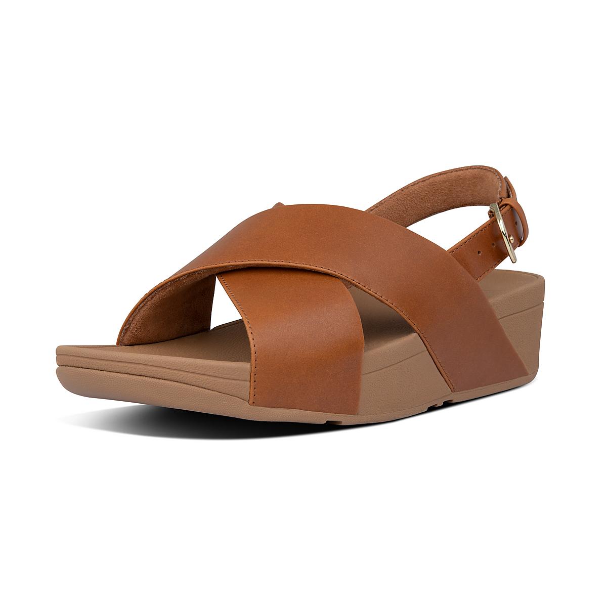 Fitflop LULU Leather Back-Strap Sandalen Dames Lichtbruin | EXN913864