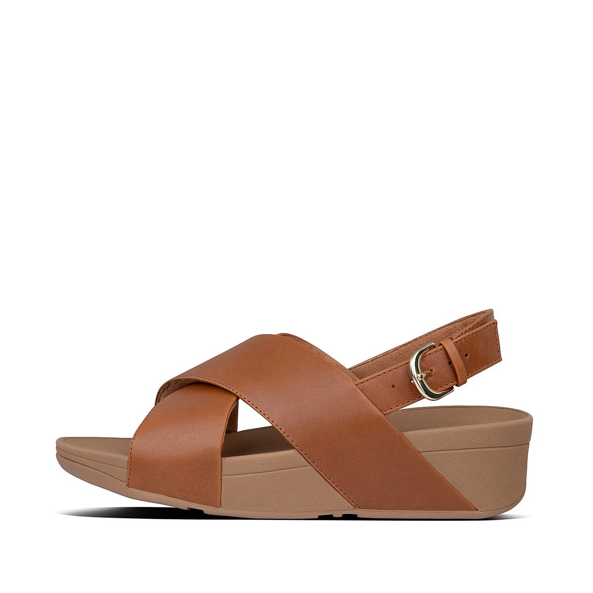 Fitflop LULU Leather Back-Strap Sandalen Dames Lichtbruin | EXN913864