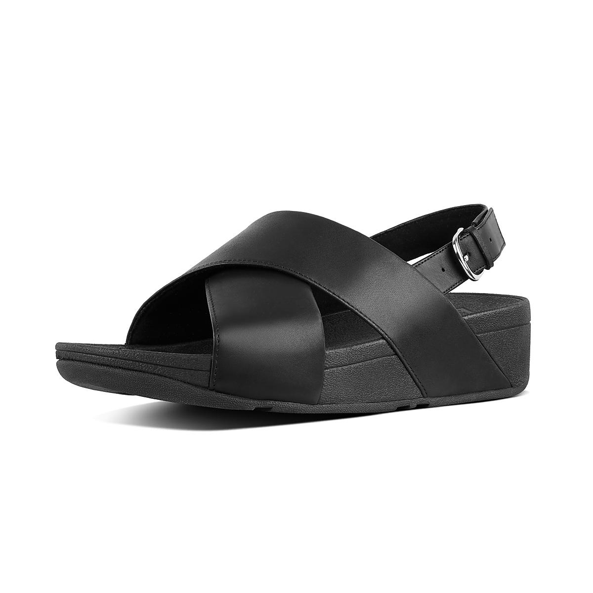 Fitflop LULU Leather Back-Strap Sandalen Dames Zwart | SZO820549