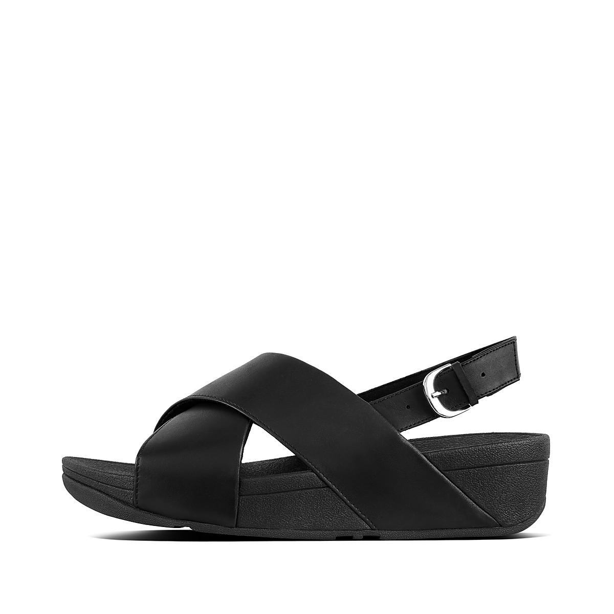 Fitflop LULU Leather Back-Strap Sandalen Dames Zwart | SZO820549