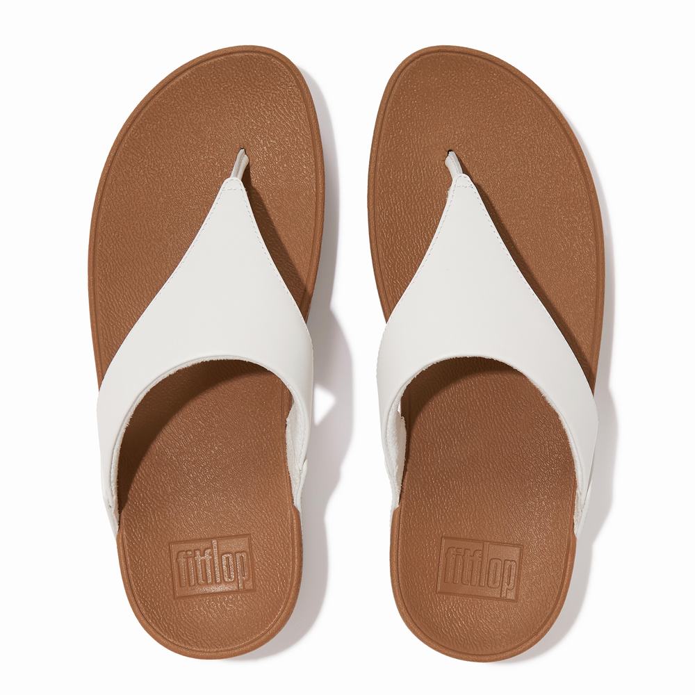 Fitflop LULU Leather Toe-Post Sandalen Dames Wit | EZK402781