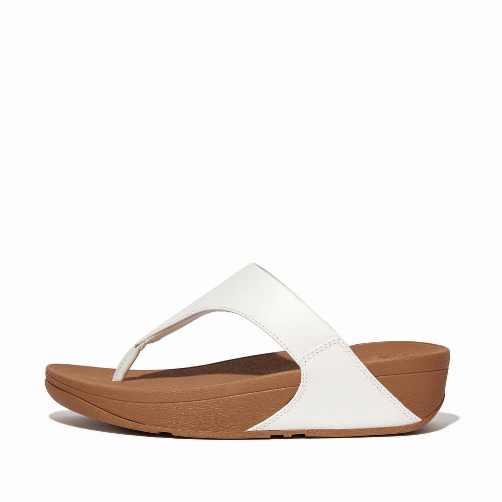 Fitflop LULU Leather Toe-Post Sandalen Dames Wit | EZK402781