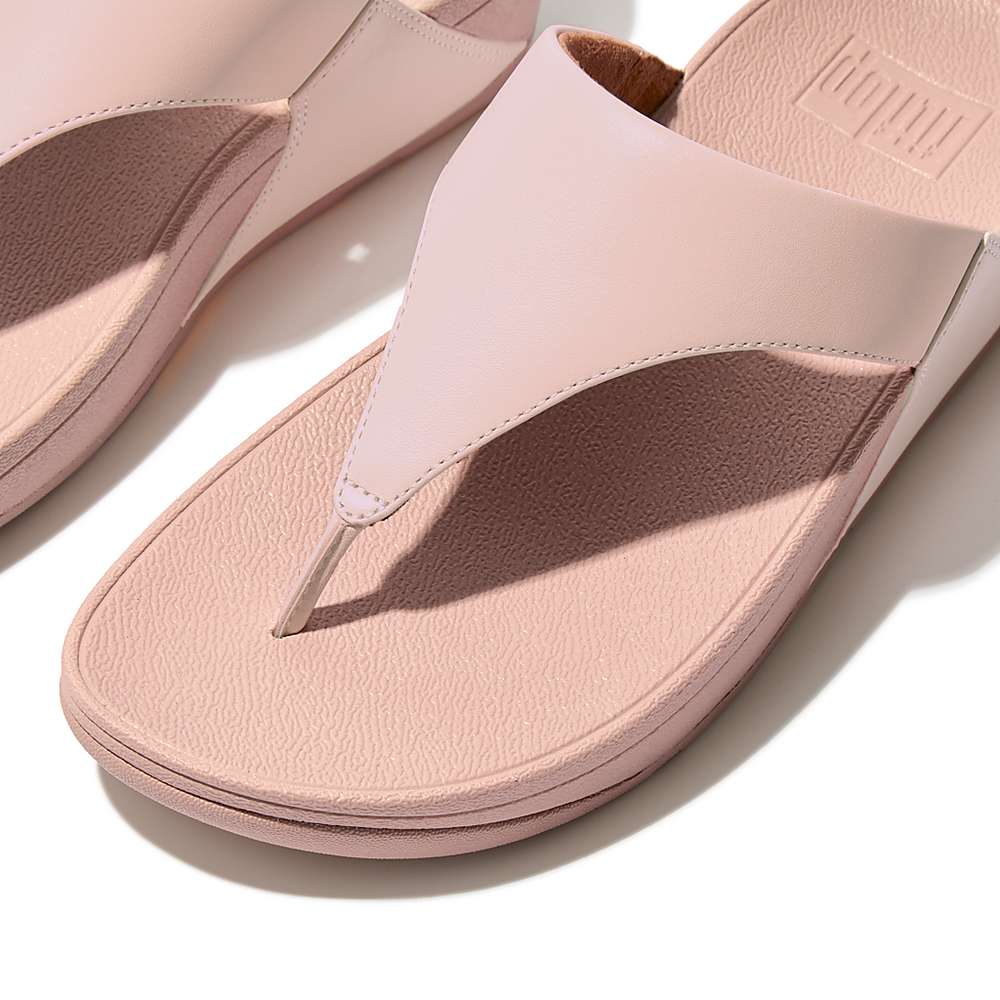 Fitflop LULU Leather Toe-Post Sandalen Dames Roze | YWA631742