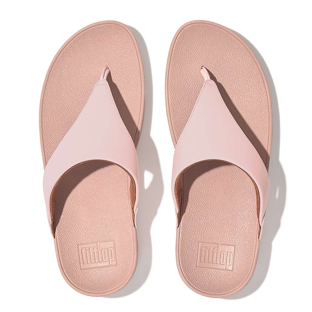 Fitflop LULU Leather Toe-Post Sandalen Dames Roze | YWA631742