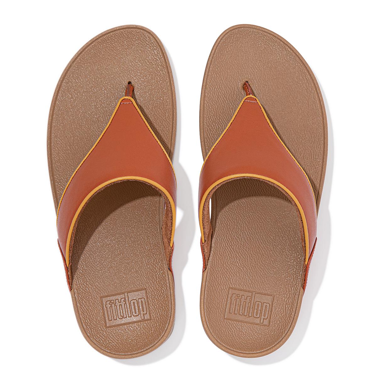 Fitflop LULU Pop Binding Toe-Post Sandalen Dames Bruin | HIO326857