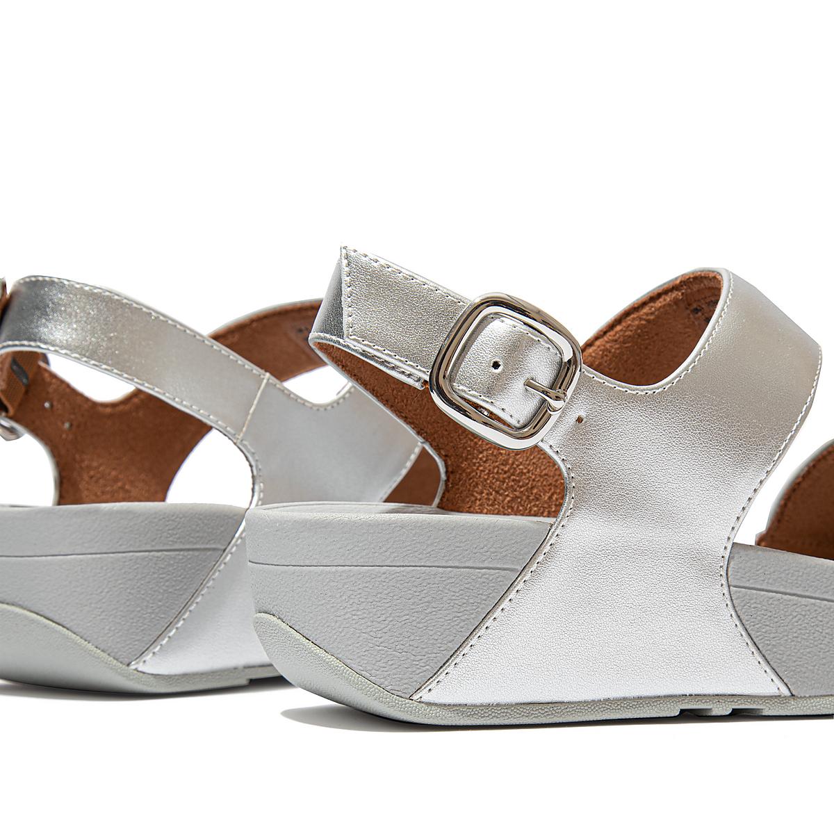 Fitflop LULU Shimmer Back-Strap Sandalen Dames Zilver | WXZ071632