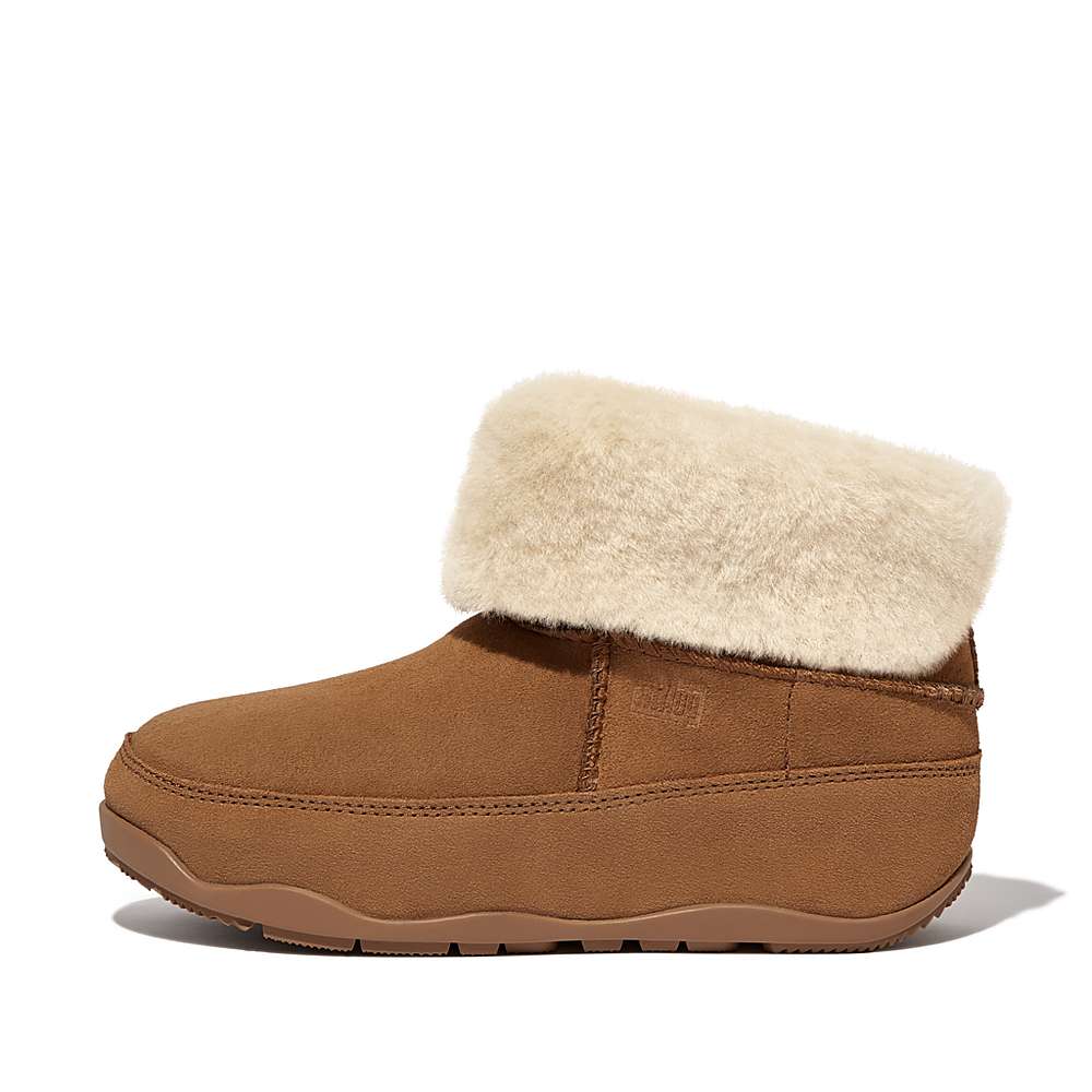 Fitflop Original MUKLUK SHORTY Double-Faced Shearling Winterschoenen Dames Lichtbruin | ZIU103596