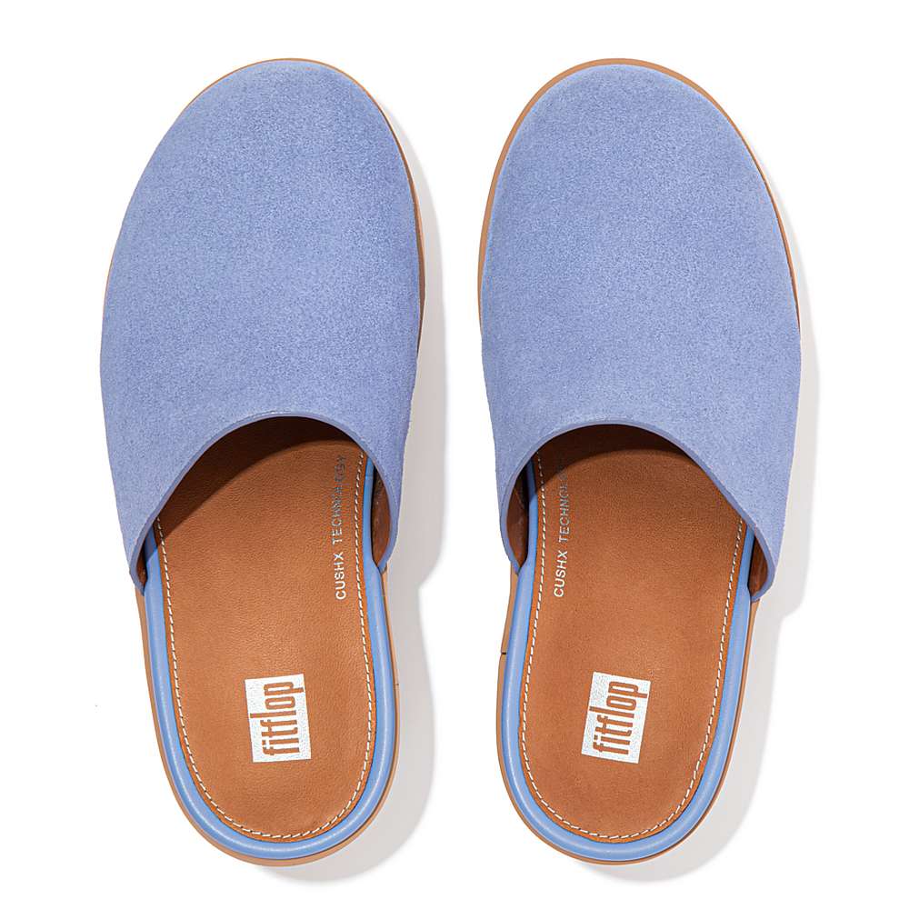 Fitflop PILAR Suede Platforms Mules Dames Lavendel | IVD809451