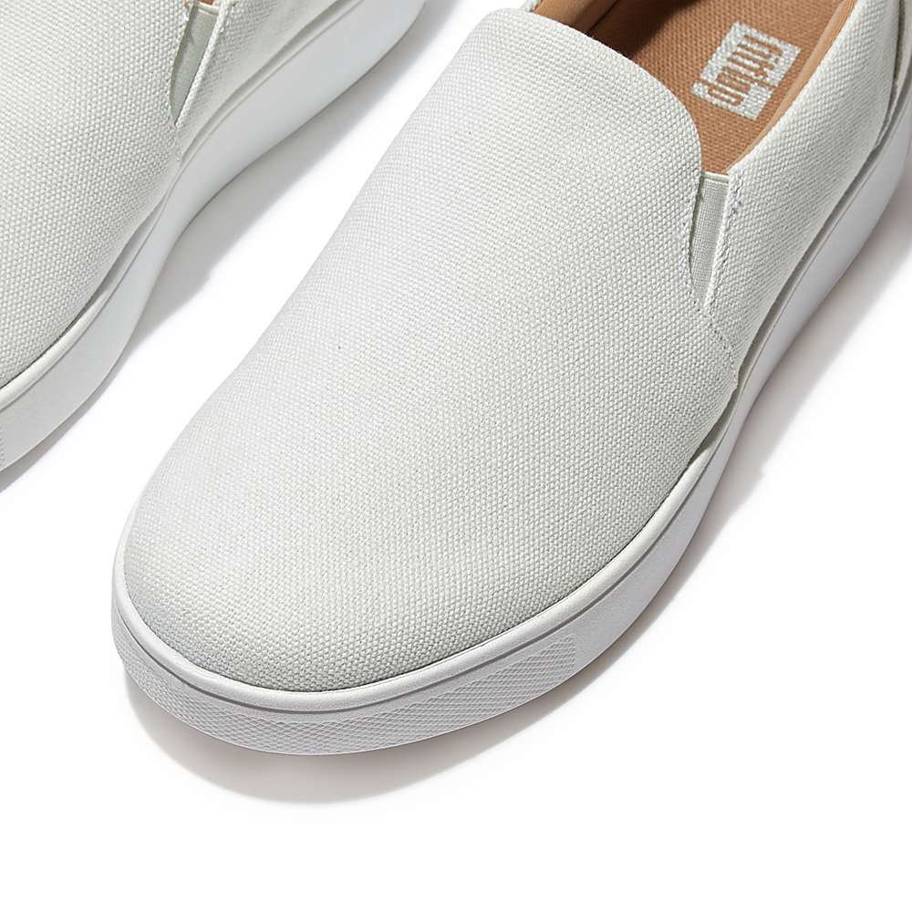 Fitflop RALLY Canvas Slip-On Skate Sneakers Dames Blauw | ODS297856