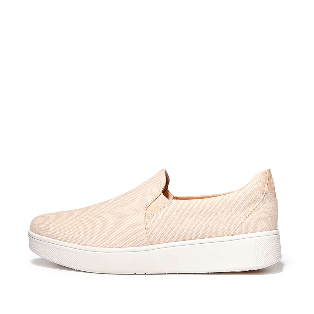 Fitflop RALLY Canvas Slip-On Skate Sneakers Dames Roze | WZE061279