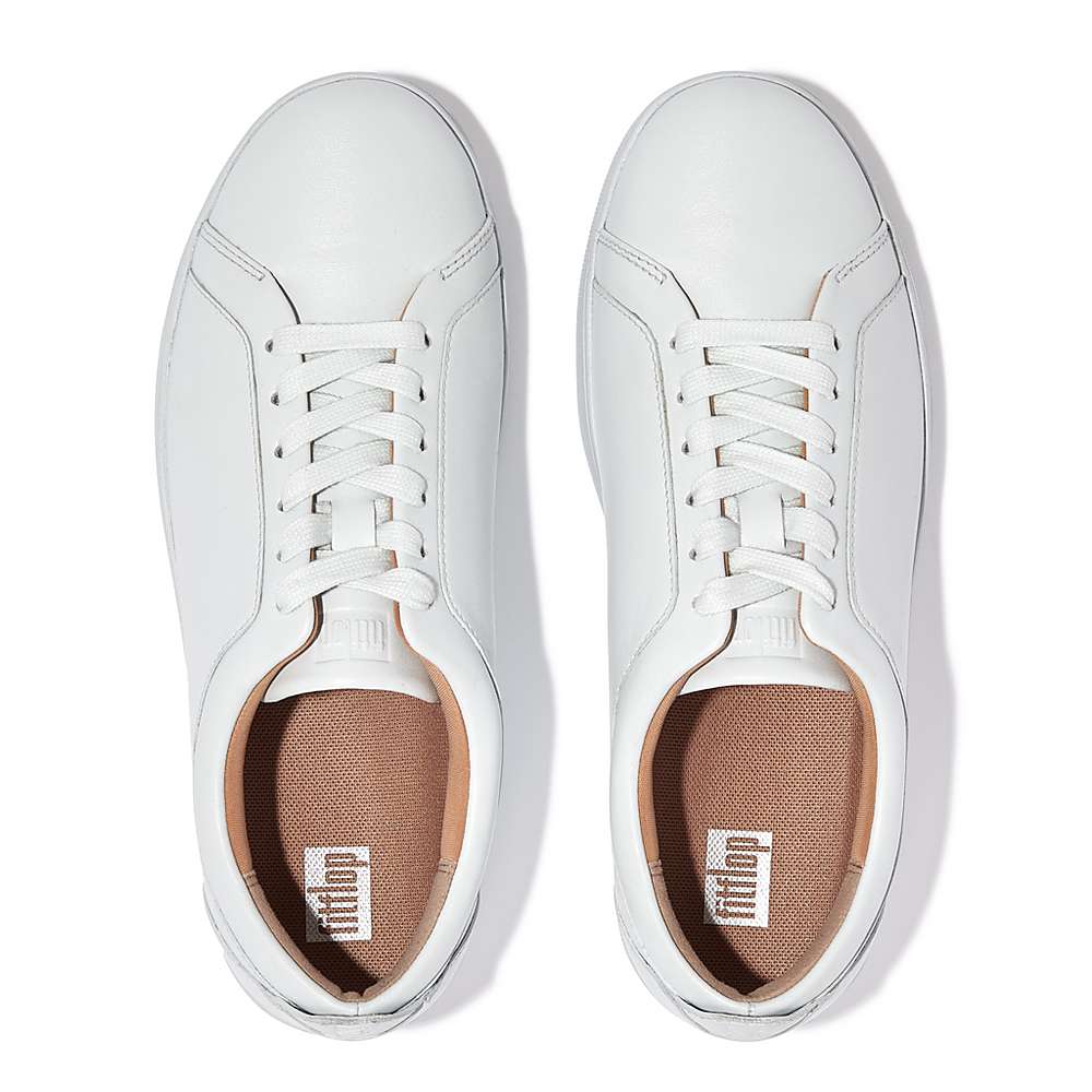 Fitflop RALLY Leather Sneakers Dames Blauw | SLW213580