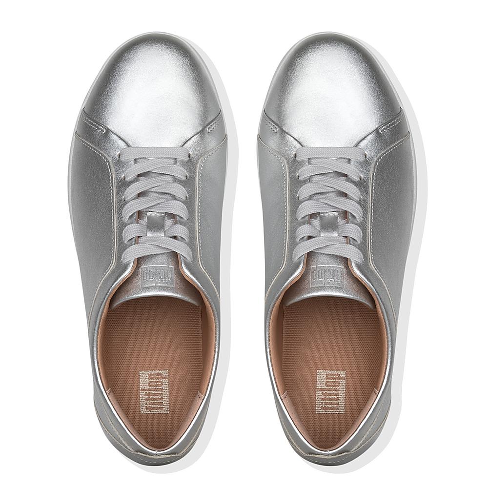 Fitflop RALLY Leather Sneakers Dames Zilver | KYR631459