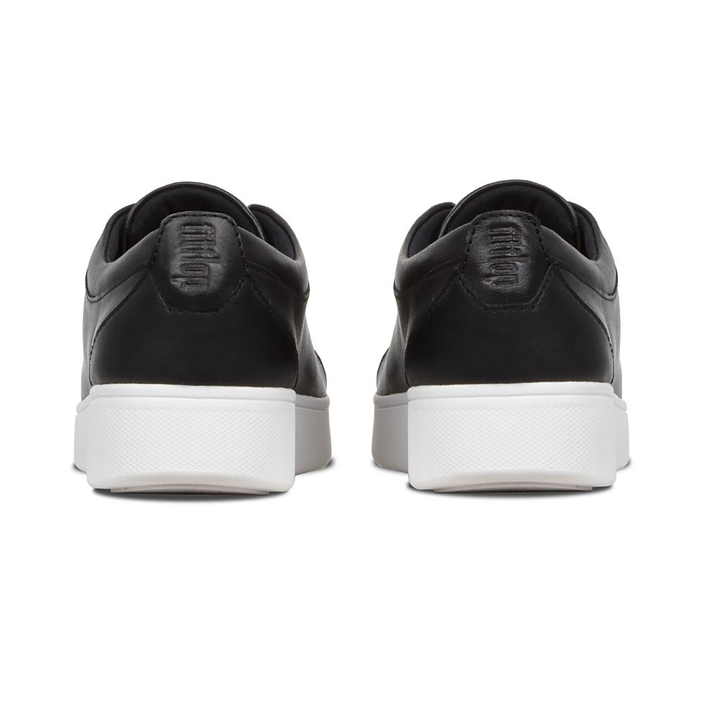 Fitflop RALLY Leather Sneakers Dames Zwart | DUZ526471