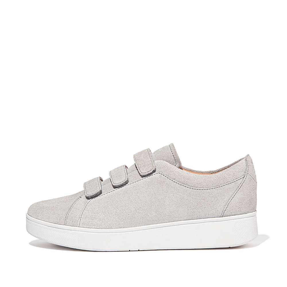 Fitflop RALLY Strap Suede Sneakers Dames Grijs | ATJ463052