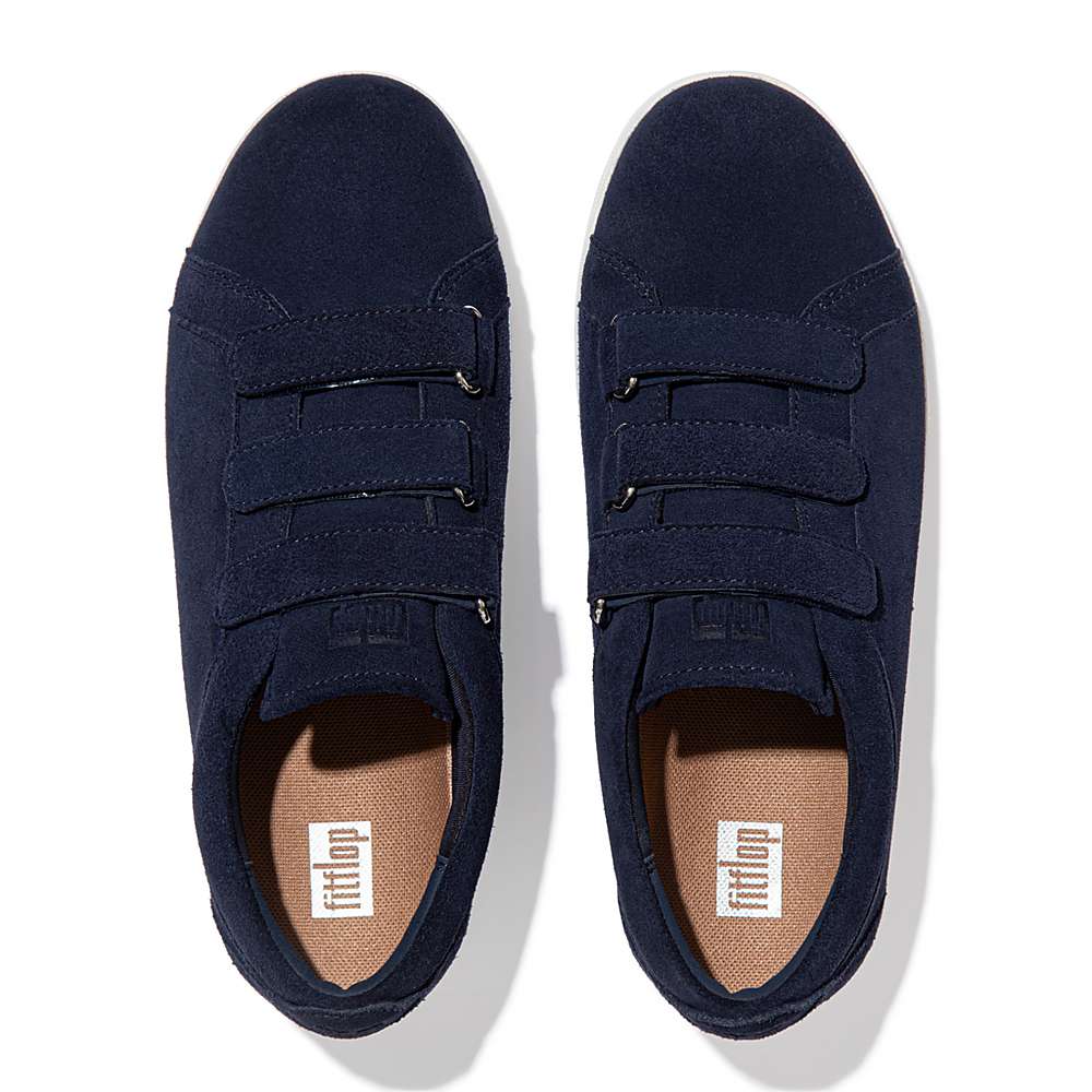 Fitflop RALLY Strap Suede Sneakers Dames Donkerblauw | JGU509467