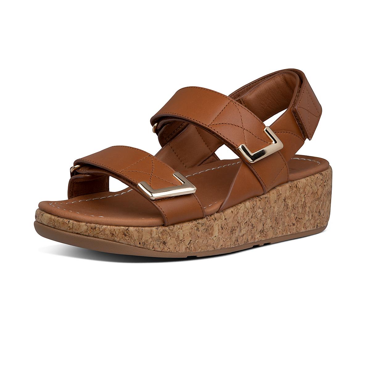 Fitflop REMI Adjustable Leather Sandalen Dames Lichtbruin | LFN501287