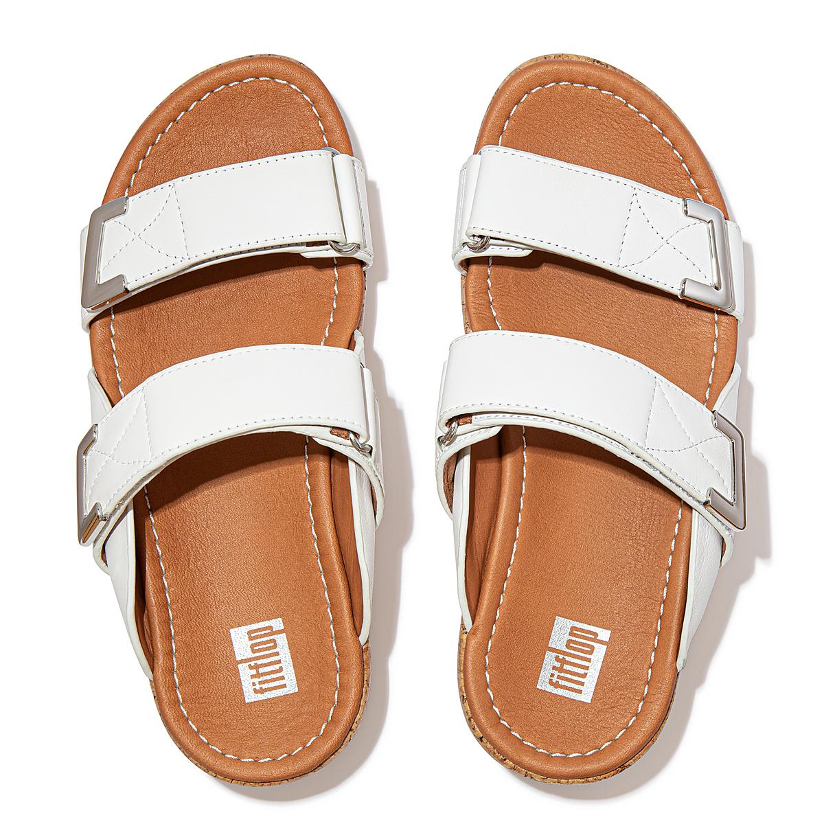 Fitflop REMI Adjustable Slides Sandalen Dames Wit | EPN260357