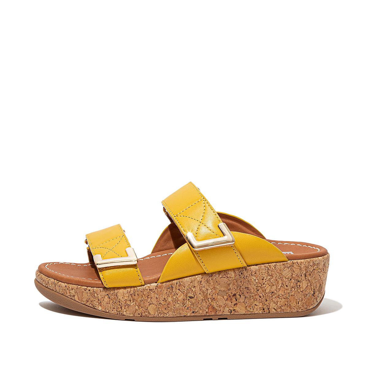 Fitflop REMI Adjustable Slides Sandalen Dames Oranje Geel | JUR391205