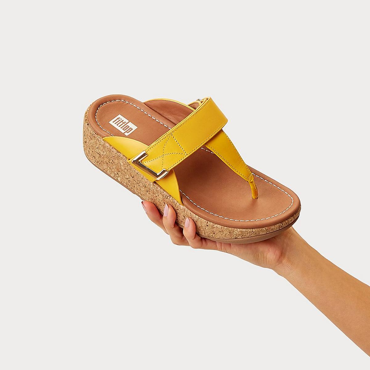 Fitflop REMI Adjustable Toe-Post Sandalen Dames Oranje Geel | SPM279041