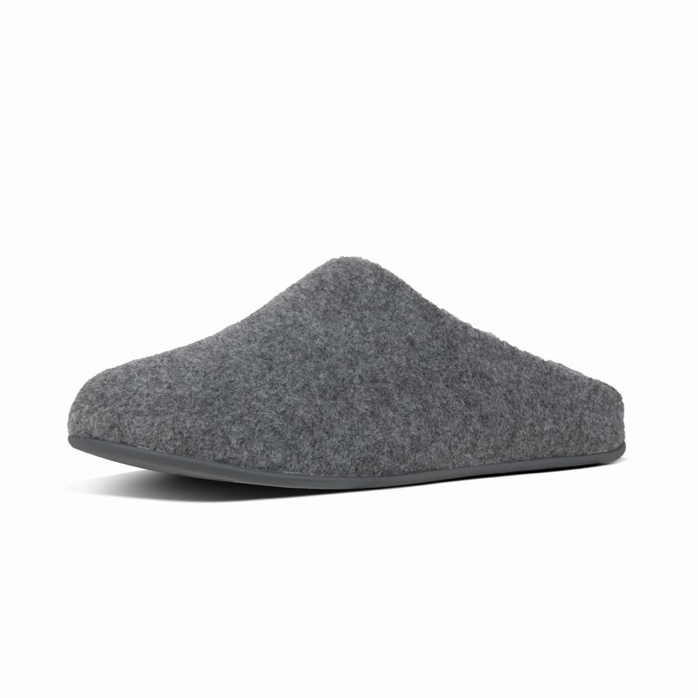 Fitflop SHOVE Felt Slippers Heren Grijs | TDM483697