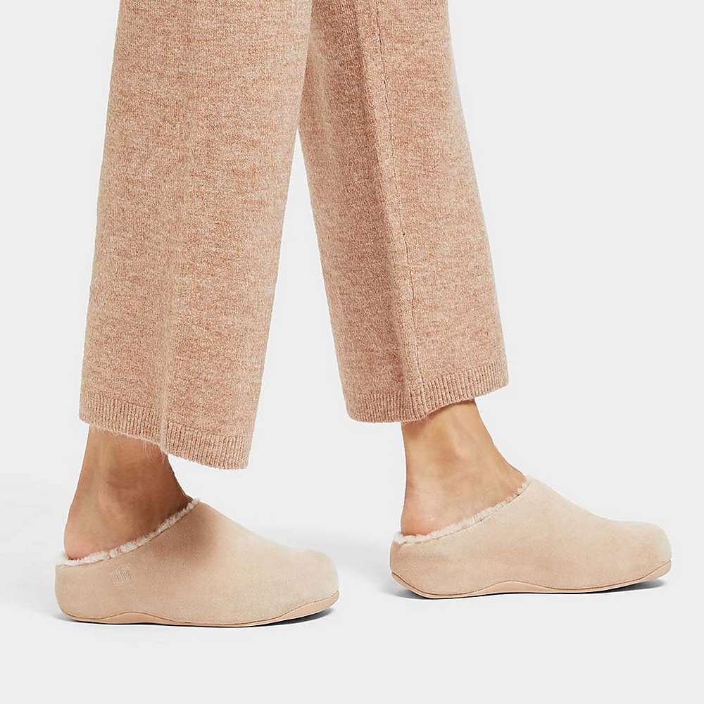 Fitflop SHUV Shearling-Lined Suede Klompen Dames Room | LQU572941