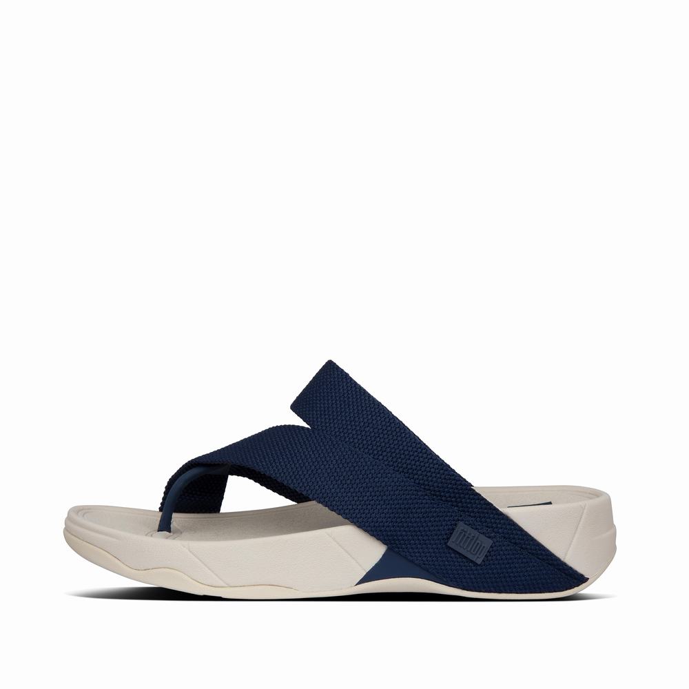 Fitflop SLING Weave Toe-Post Sandalen Heren Donkerblauw | LAQ108793