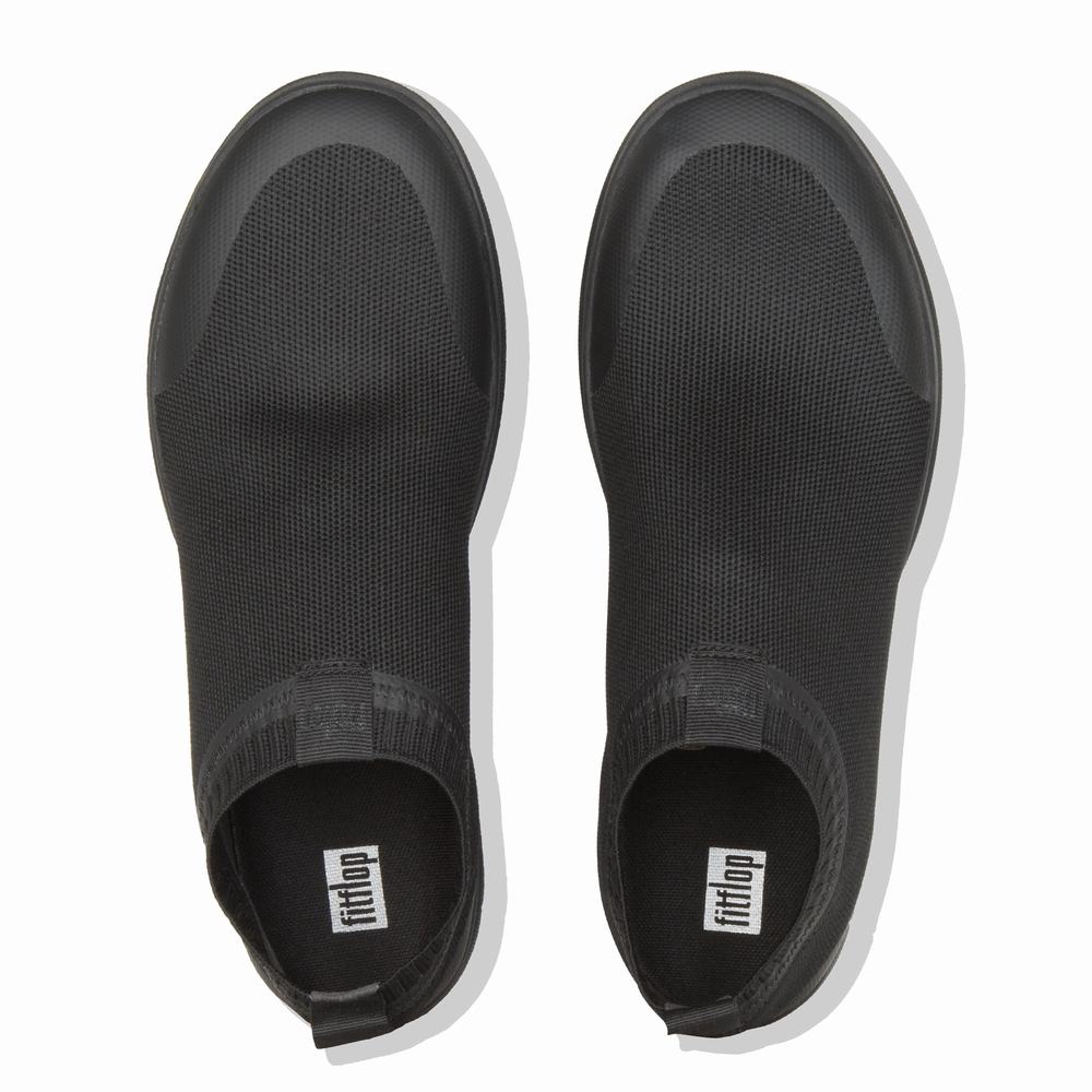 Fitflop UBERKNIT Slip-On Sneakers Heren Zwart | MPJ074289