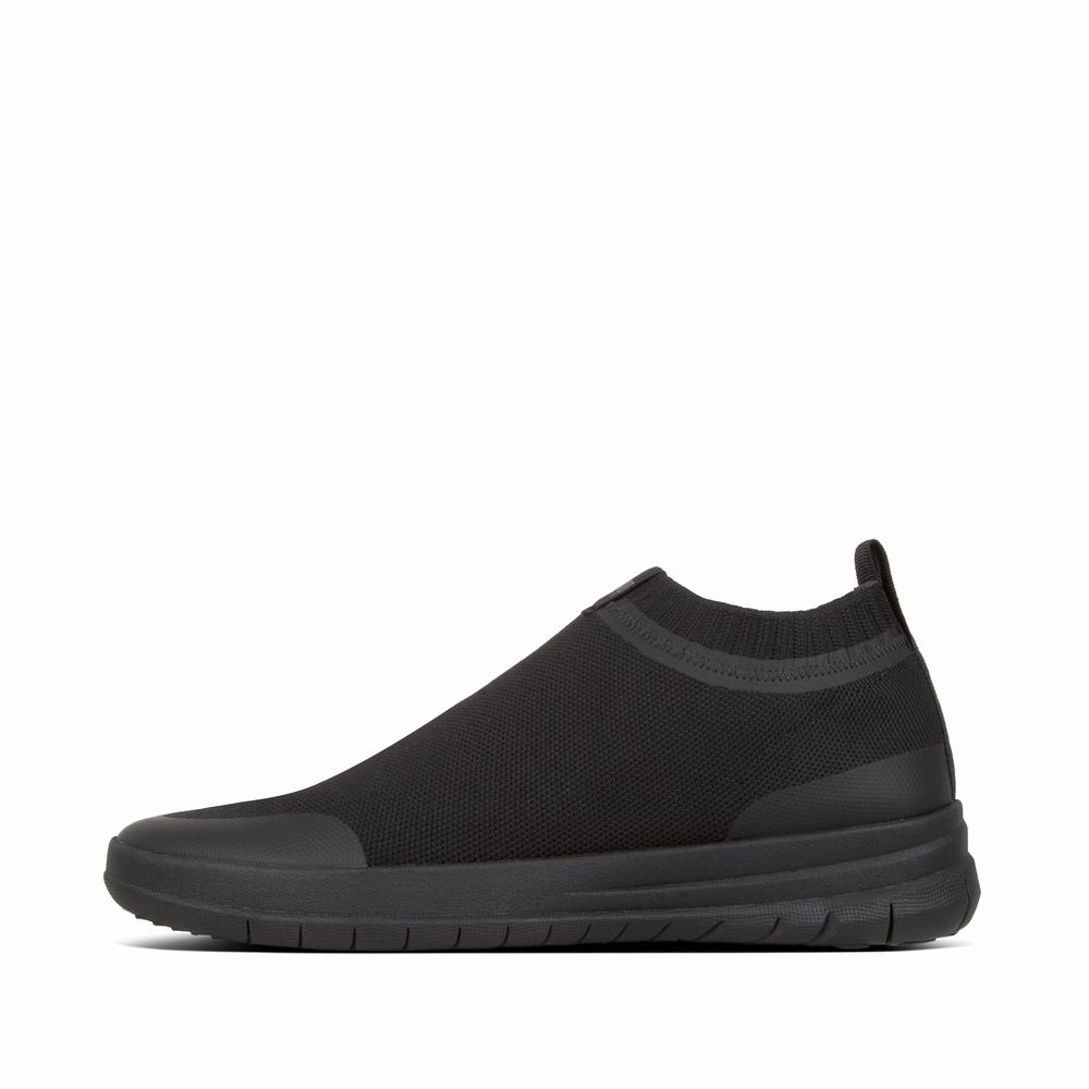 Fitflop UBERKNIT Slip-On Sneakers Heren Zwart | MPJ074289