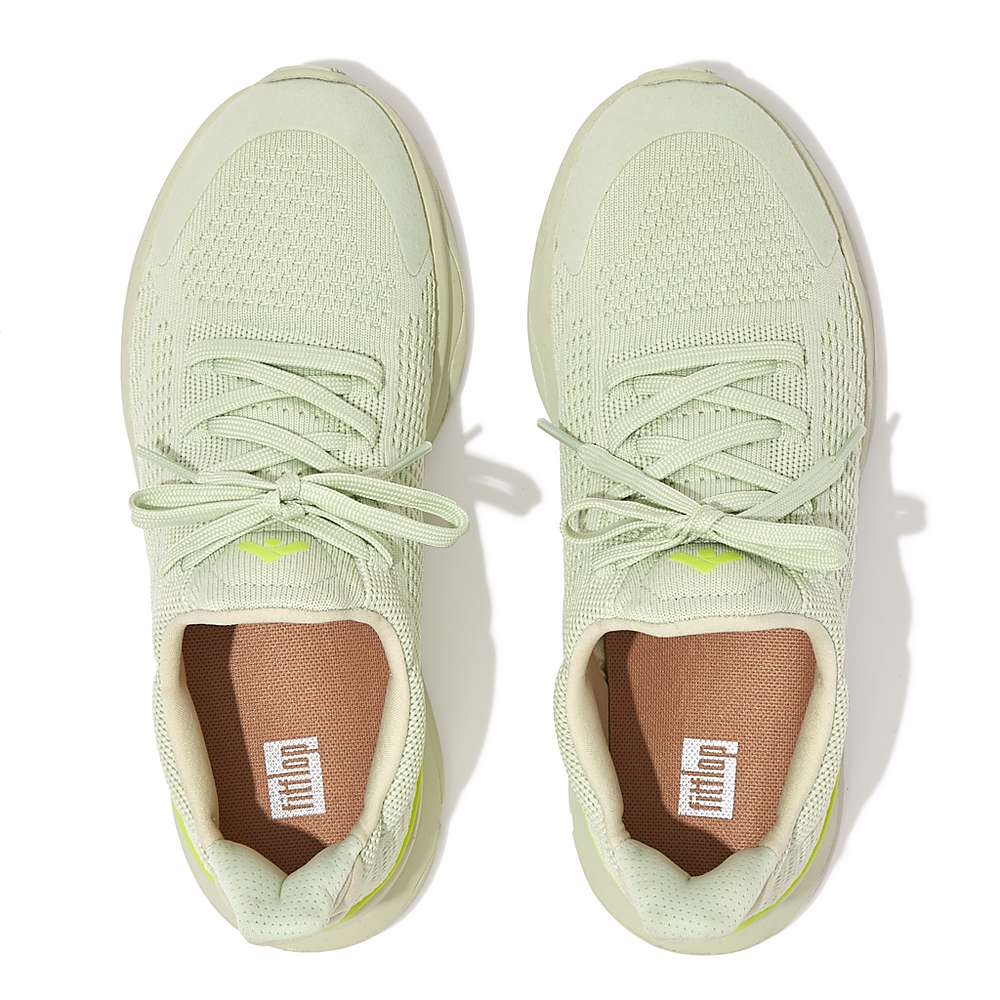 Fitflop VITAMIN FFX Colour Pop Knit Sports Sneakers Dames Mintgroen Geel | PBD392104