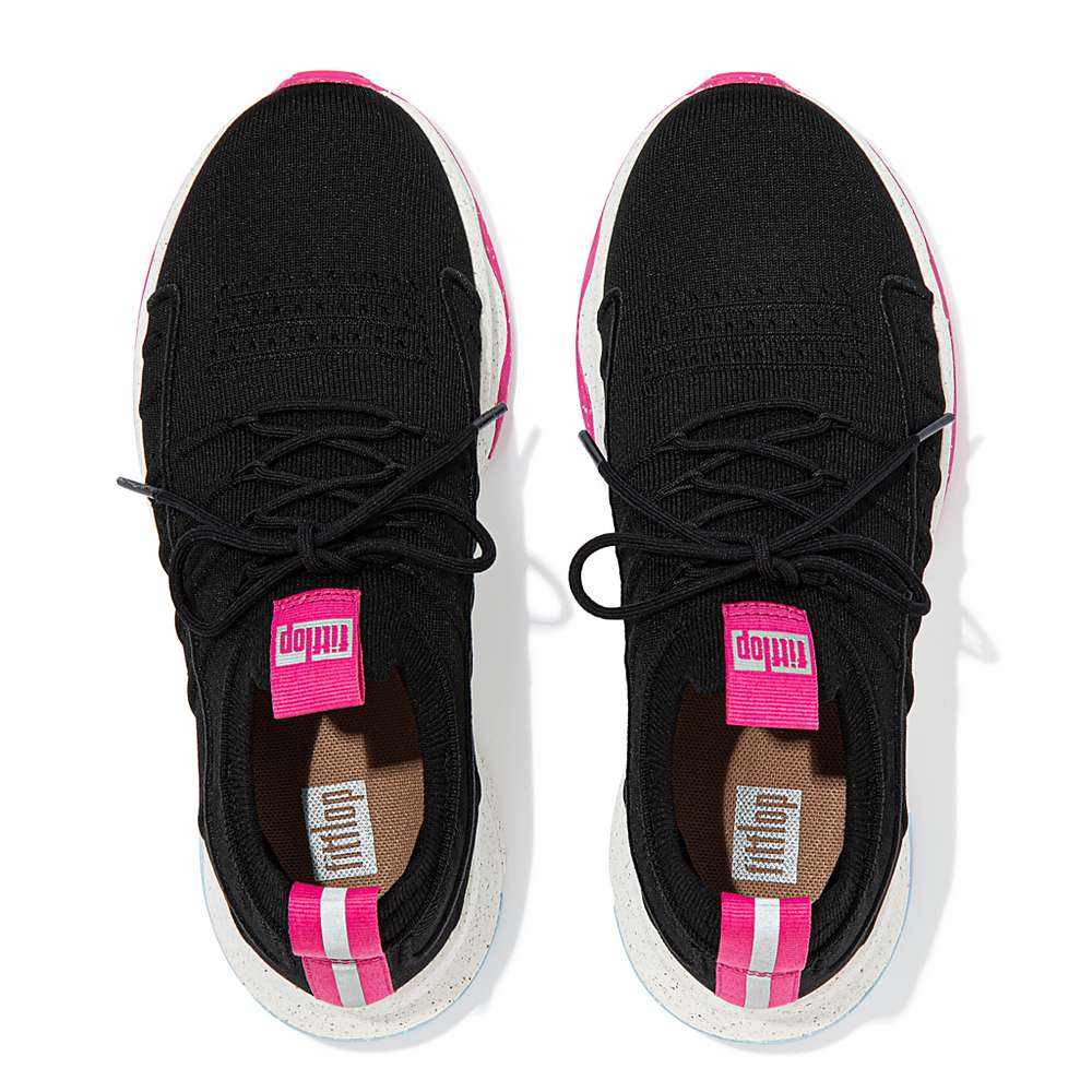 Fitflop VITAMIN FF E01 Knit Sports Sneakers Dames Zwart | BYK079413