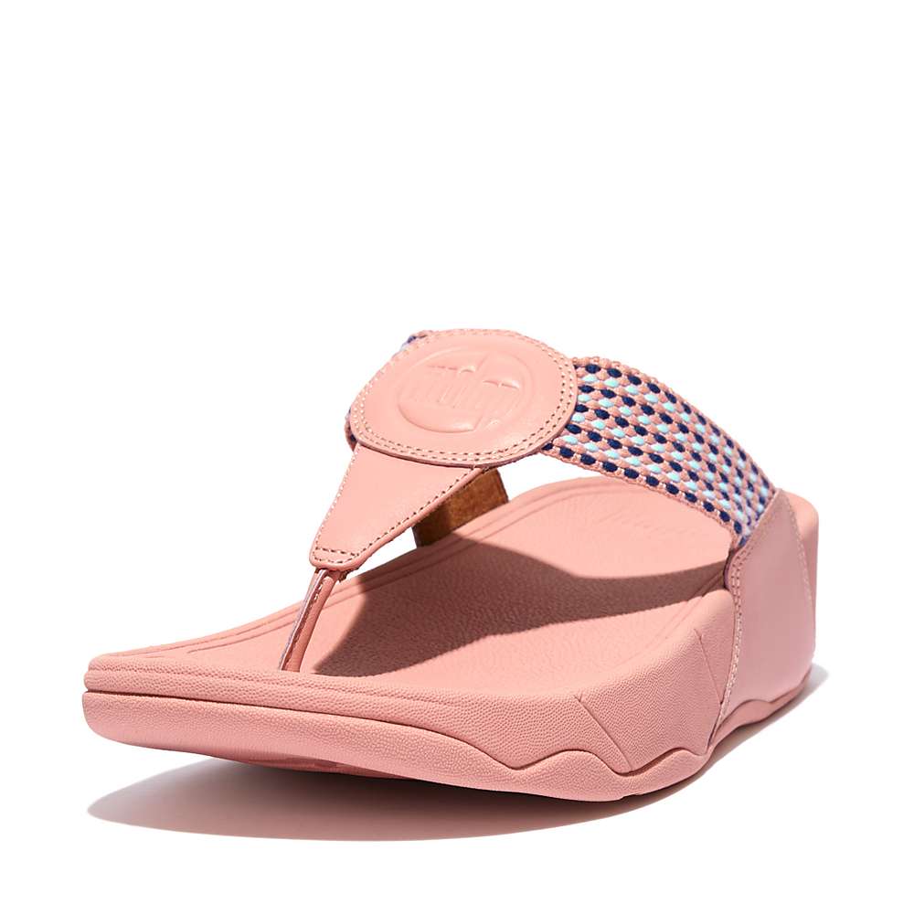 Fitflop WALKSTAR Finestripe Toe-Post Sandalen Dames Roze | FSP398410