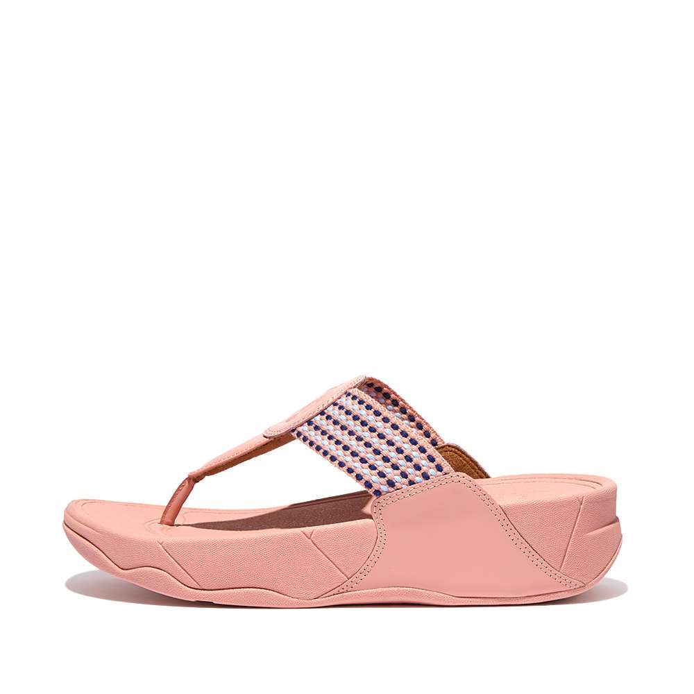 Fitflop WALKSTAR Finestripe Toe-Post Sandalen Dames Roze | FSP398410