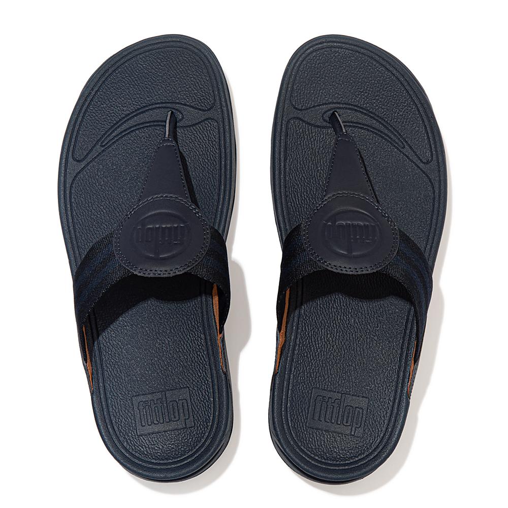 Fitflop WALKSTAR Webbing Toe-Post Sandalen Dames Donkerblauw | TOR824956