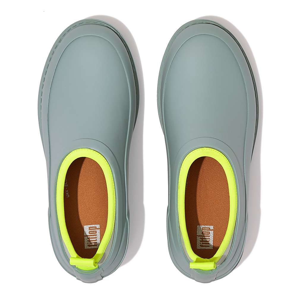 Fitflop WONDERCLOG Neon-Pop Waterproof Rubber Klompen Dames Blauw | JDL925170