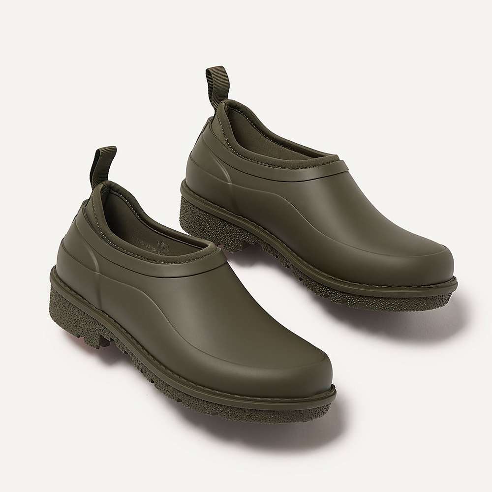 Fitflop WONDERCLOG Waterproof Rubber Klompen Dames Olijfgroen | AIM430275